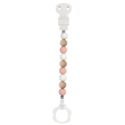 Accesorio para chupete de silicona rosa blanco beige - Nattou