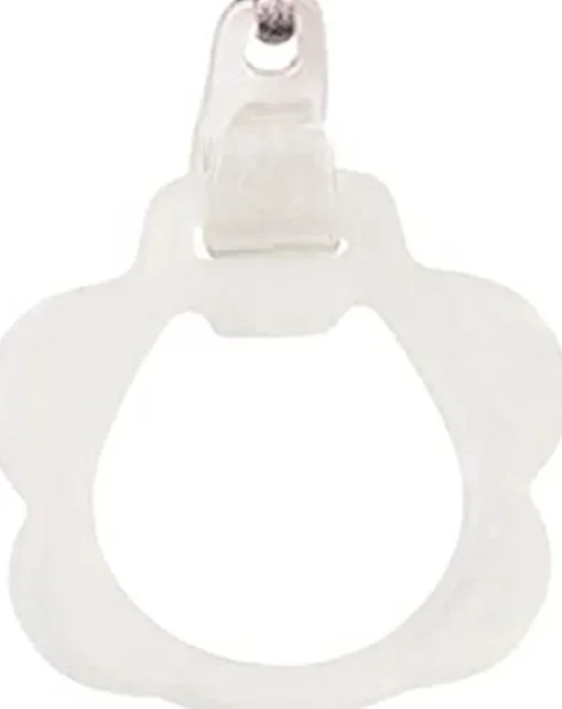 Accesorio para chupete de silicona rosa blanco beige - Nattou