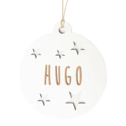 Adorno de Navidad personalizable, madera blanca - Vintiun