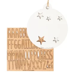 Adorno de Navidad personalizable, madera blanca - Vintiun
