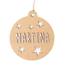 Adorno navideño personalizable madera natural - Vintiun