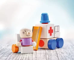 Ambulancia, con velcro 7 piezas - Selecta