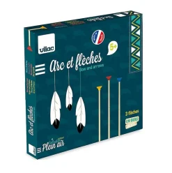 Arco desmontado + 3 flechas en caja de puntería - Vilac