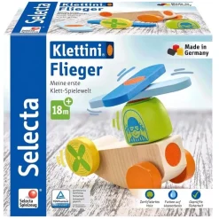 Avión de madera, con velcro 5 piezas - Selecta