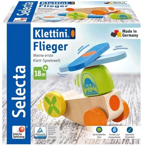 Avión de madera, con velcro 5 piezas - Selecta