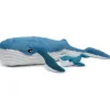 Ballena de peluche mamá y su bebé azul - Les Déglingos