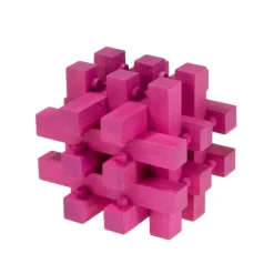 Bamboo Puzzle Building magenta - Fridolin