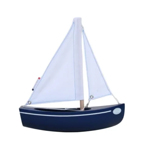 Barco Sloop azul marino 21cm - Maison Tirot