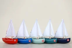 Barco Sloop azul marino 21cm - Maison Tirot