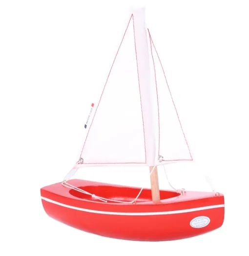 Barco The Sloop rojo 21cm - Maison Tirot