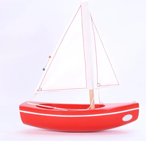 Barco The Sloop rojo 21cm - Maison Tirot
