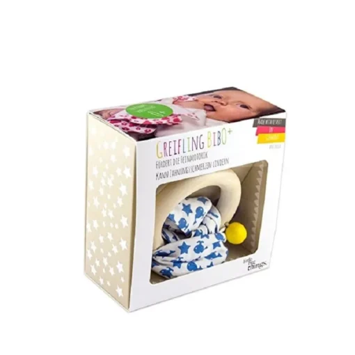 Bib0+ sonajero azul de peluche - Little Big Things