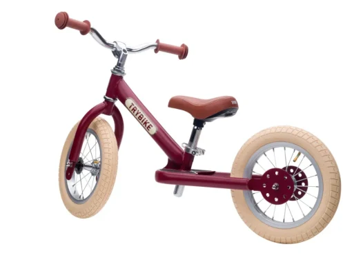 Bicicleta sin pedales acero rojo mate - Trybike