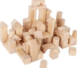 Bloques de construcción madera natural paq. de 100 en bolsa - Small foot company