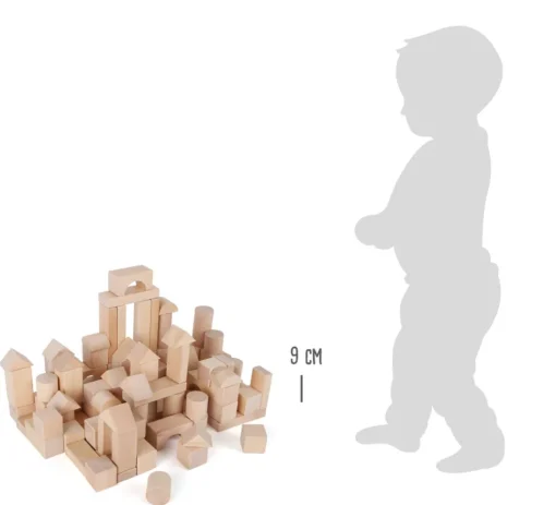 Bloques de construcción madera natural paq. de 100 en bolsa - Small foot company