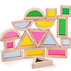 16 bloques sensoriales naturales - Bigjigs Toys