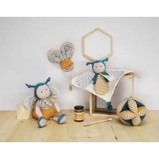 Bola de agarre ecológica de la abeja del polen - Doudou et Compagnie