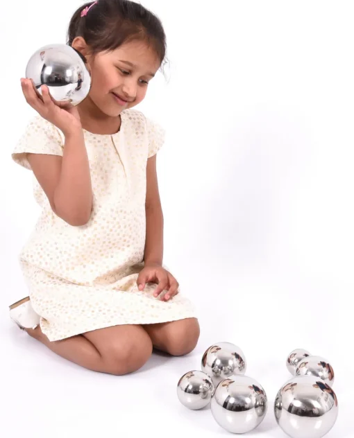 Bolas de sonido plateadas y reflectantes - TickiT