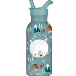 Botella de acero inoxidable 350 ml Munchy el oso - Sassi Junior
