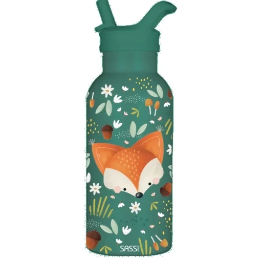 Botella de acero inoxidable 350 ml Crunchy el zorro - Sassi Junior