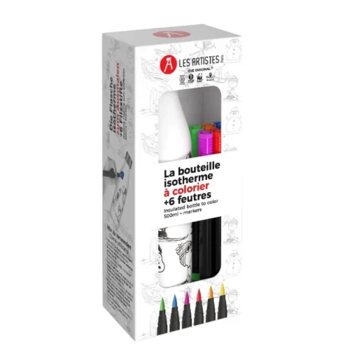 Botella isotérmica para colorear Snoopy 500ml - Les Artistes Paris