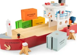 Buque portacontenedores con 4 contenedores - New Classic Toys