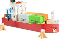 Buque portacontenedores con 4 contenedores - New Classic Toys