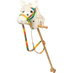 Caballo blanco de montar con riendas - Goki