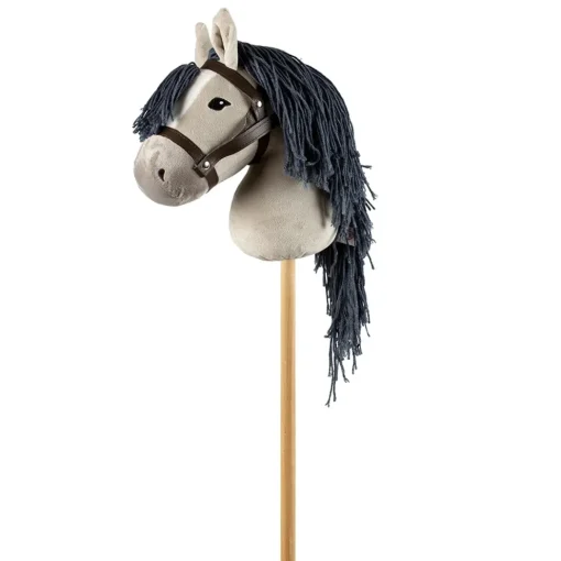 Caballo de palo gris