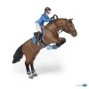 Caballo de salto y figura de su jinete - Papo