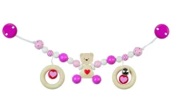 Cadena para cochecito de oso de peluche rosa - Heimess
