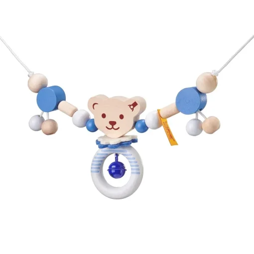 Cadenita de cochecito oso Steiff azul - Selecta