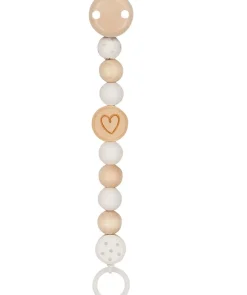 Cadenita para chupete corazón blanco - Goki