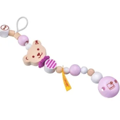 Cadenita porta chupete oso Steiff rosa - Selecta