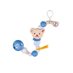 Cadenita porta chupete oso Steiff azul - Selecta
