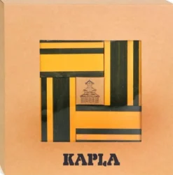 Caja de 40 cartones verdes y amarillos con libro - Kapla