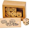 Caja de 6 dados de madera - Goki