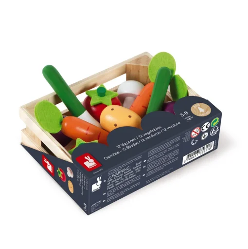 Caja de 12 verduras de madera - Janod