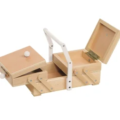 Caja de costura con asa blanca - Goki