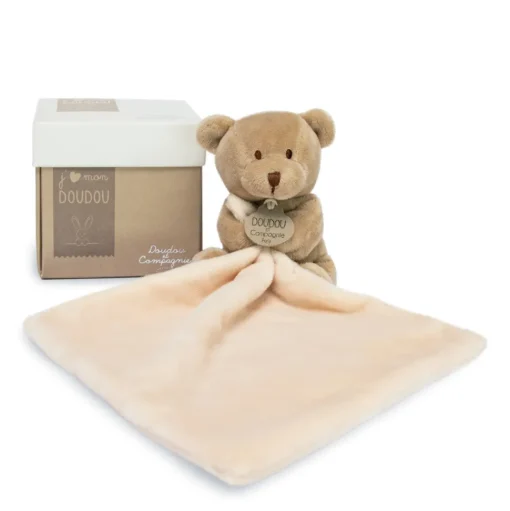 Caja de flores con pañuelo de peluche - Doudou et Compagnie