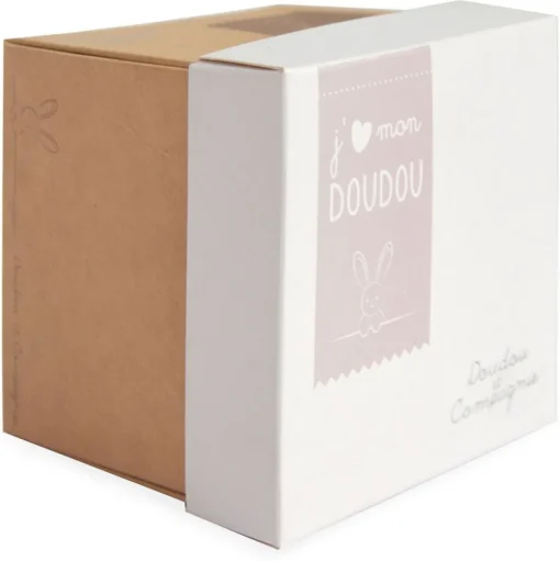 Caja de flores con pañuelo de peluche - Doudou et Compagnie