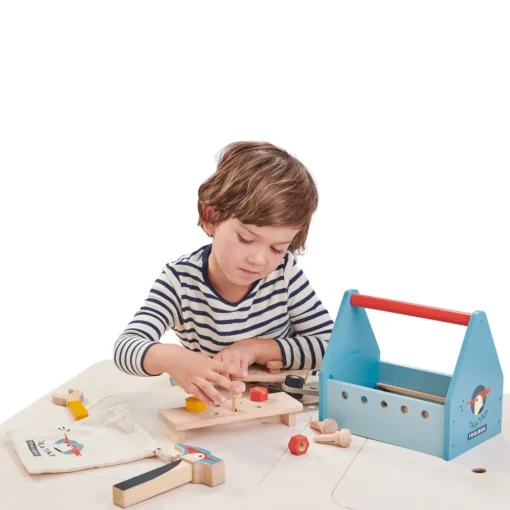 Caja de herramientas de madera Tap Tap - Tender Leaf Toys
