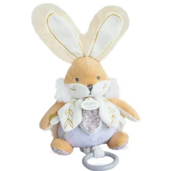 Caja de música de madera Conejo blanco - Doudou et Compagnie