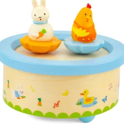 Caja de música de madera Gallina y Conejo - Ulysse