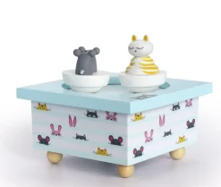 Caja de música de madera Gato & Ratón - Trousselier