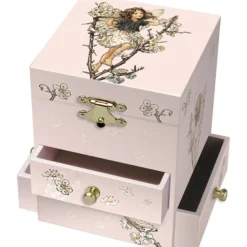 Caja musical Hada de las cerezas rosa 13,5x10x10cm - Trousselier