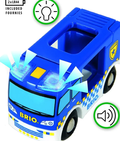 Camión de policía - Sonido y luz - Brio