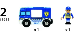 Camión de policía - Sonido y luz - Brio