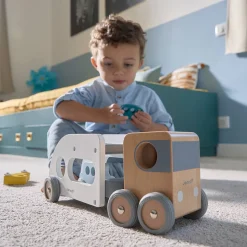 Camión para transportar coches con 3 coches gris - Janod