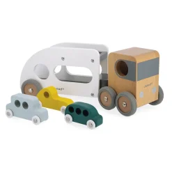 Camión para transportar coches con 3 coches gris - Janod